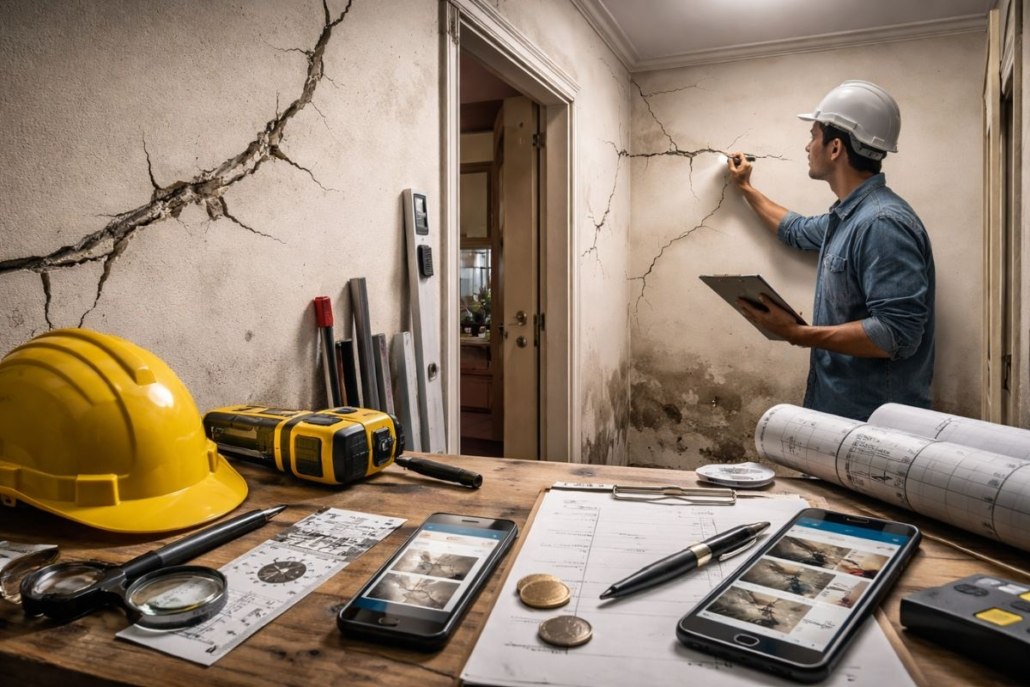 Fissuras e trincas: quando é estético vs estrutural (mapa de severidade + sinais de alerta)